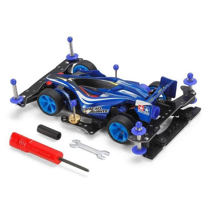 Tamiya 18706 MINI 4WD STARTER PACK AR SPEED SPEC AERO AVANTE Mainan Mobil RC dengan Aksesori Lengkap