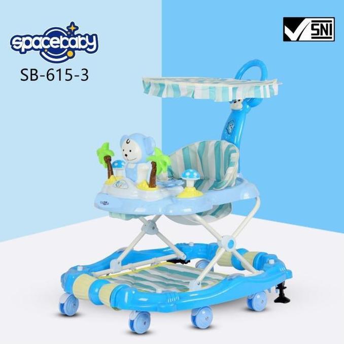 BABY WALKER/ALAT BANTU JALAN BAYI ADA DORONGAN DAN CANOPY//BABY WALKER BISA AYUN/BABY WALKER SPACE B