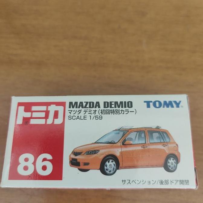 tomica 86 mazda demio yellow