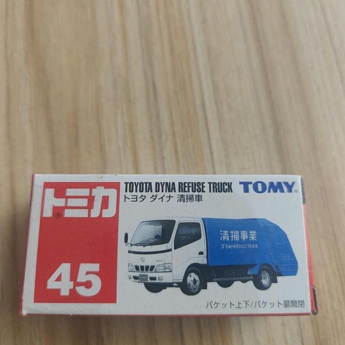 Tomica 45 toyota dyna refuse truck blue tomy