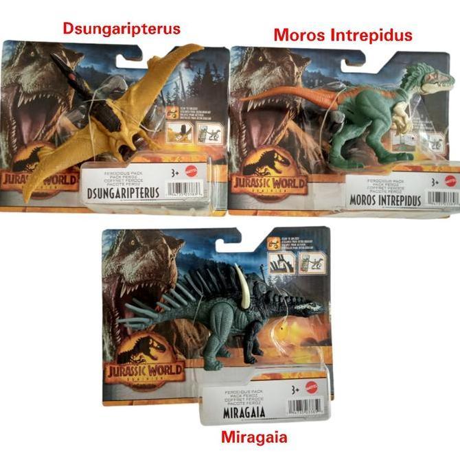 Jurassic World Ferocious Pack Miragaia Moros Intrepidus Dsungaripterus Reptil Raksasa Dinosaurus