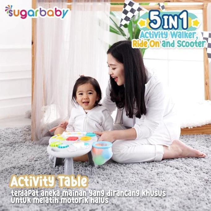 Mumpung Murah Sugar Baby Activity Walker 5 in 1 Ride On Scooter Baby Push Walker - Walker5in1 Blue