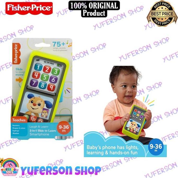 Fisher Price Laugh Learn Baby Toddler Slide to Learn Smartphone HLY61