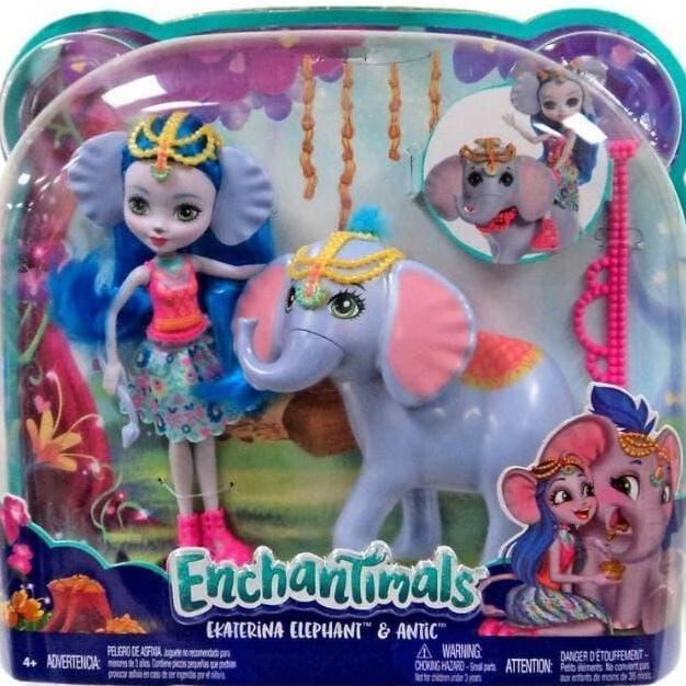 Mattel - Enchantimals Ekaterina & Elephant Antic Gajah