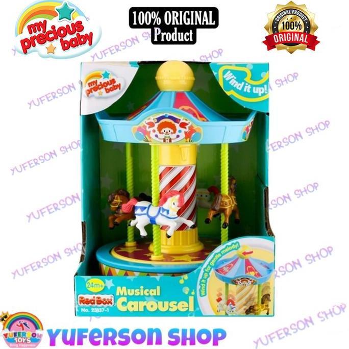 Red Box Musical Carousel Mainan Musical Bayi Original