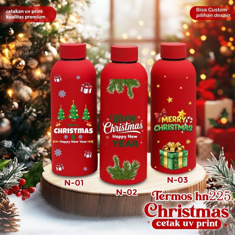 HAMPERS SOUVENIR NATAL ECERAN SATUAN / TERMOS ELITE NATAL CUSTOM / TERMOS HADIAH ANAK /  SOUVENIR NA