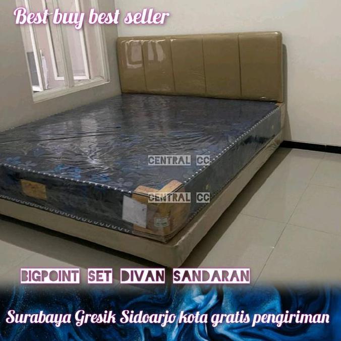 Promo Set Bigpoint kasur spring bed divan sandaran lengkap 90 120 140 160 180 x 200 branded dari Big
