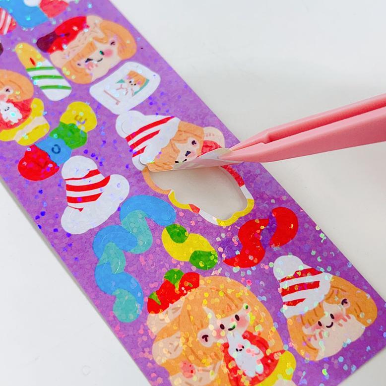 20lembar/40lembar/100lembar Berbagai Kartun Shiny Stiker Set Mahasiswa Hias DIY Bahan Stiker