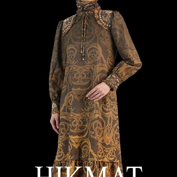 Hikmat D4474 Dress abaya & Scarft hikmat ORIGINAL Terlaris