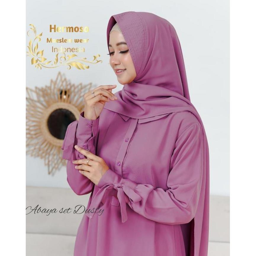 [Setelan Abaya dan Khimar Jumbo Hermosa Semua warna] Setelan Abaya dan Khimar Jumbo Hermosa bahan wo