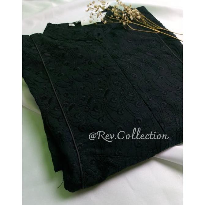 Gamis Hitam Full Bordir Busana Umroh Wanita Gamis Ihrom wanita Terlaris
