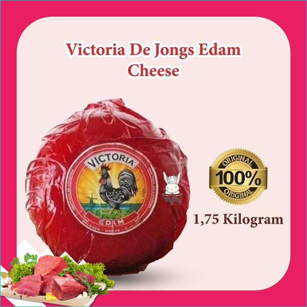 Victoria Keju Edam Ball De Jong Bola Utuh 1,75 Kg Dejong Cheese