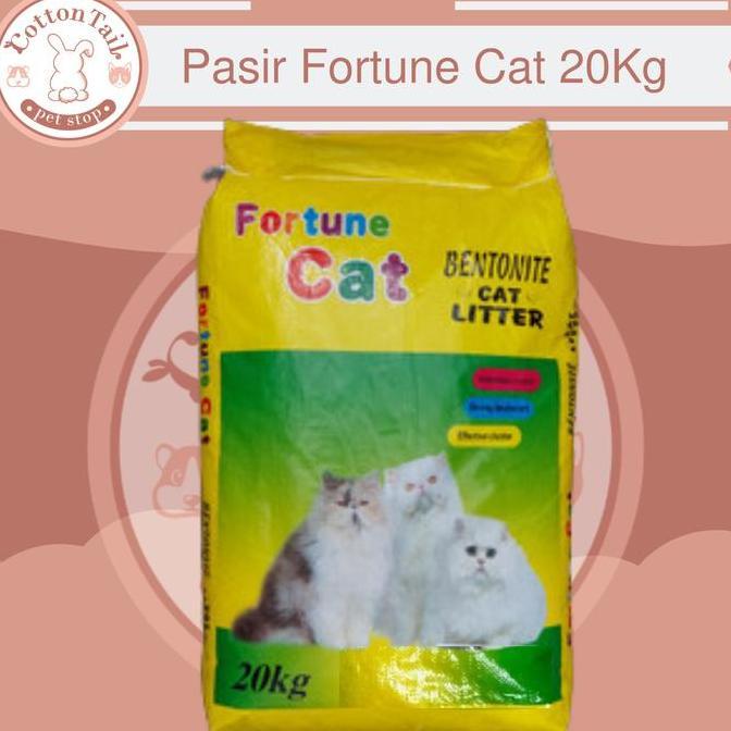 PASIR KUCING GUMPAL FORTUNE CAT 20kg / FORTUNE CAT 20KG ( OJOL )