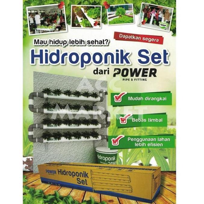 Promo Hidroponik Set Pipa Power Paket Peralatan Paralon COD