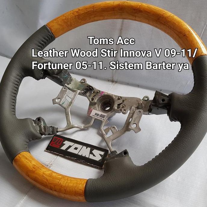 Promo Tukar Tambah Stir Innova V 2009 2011 Wood Leather V Toyota Setir Steer COD
