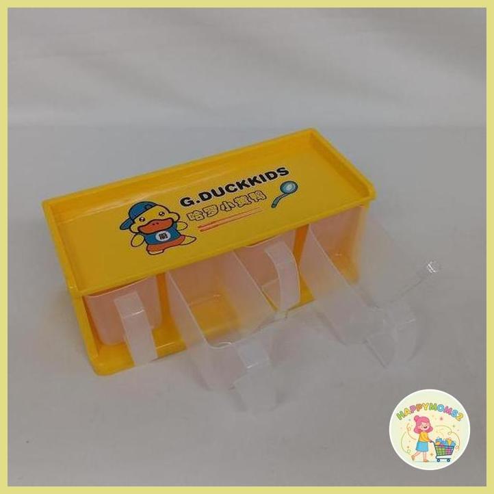 (HMOM2) TEMPAT BUMBU DAPUR 4  IN 1 KUNING / WADAH BUMBU GARAM MERICA GULA KESUKAAN BUNDA MAMA MOMS I