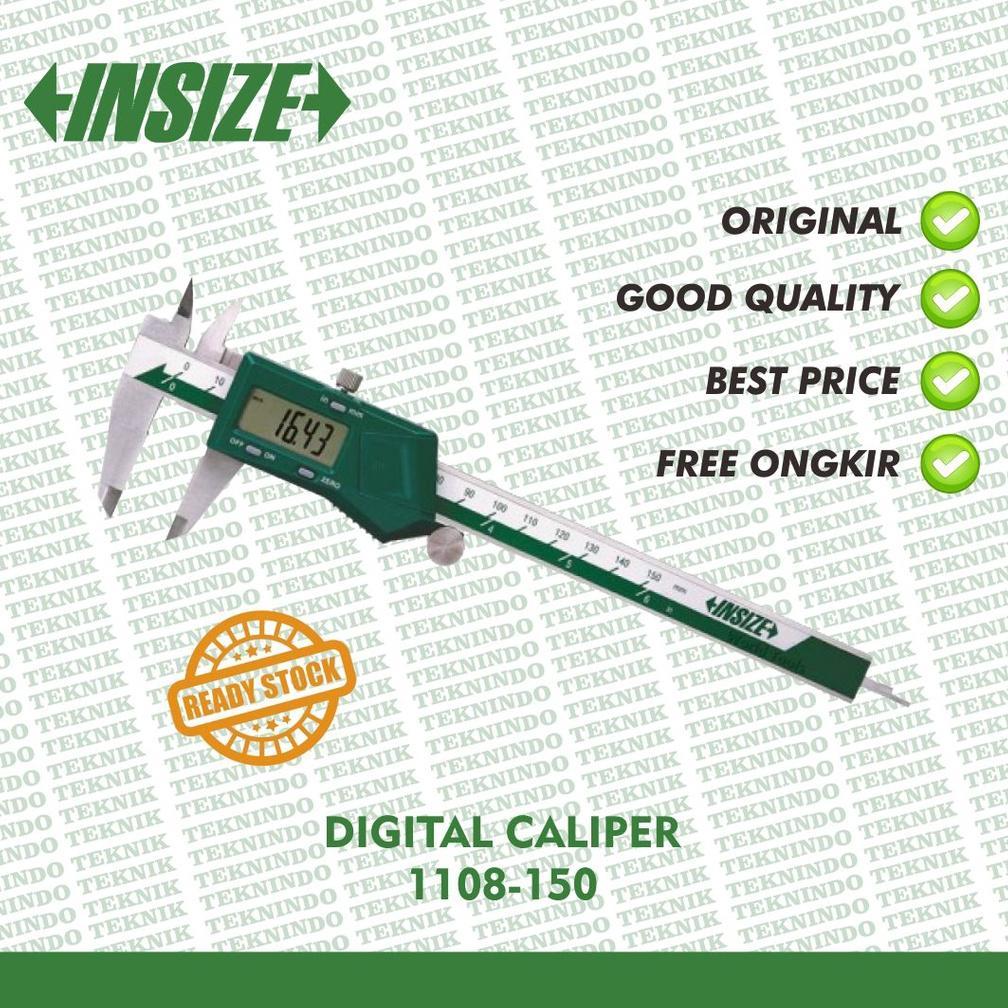 Insize Digital Caliper 1108-150 6" Sigmat / Jangka Sorong Original
