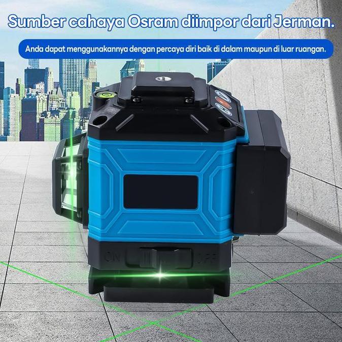 TERMURAH - Dewei laser level bangunan waterpass laser keramik Laser level leveling 4d 8 line digital