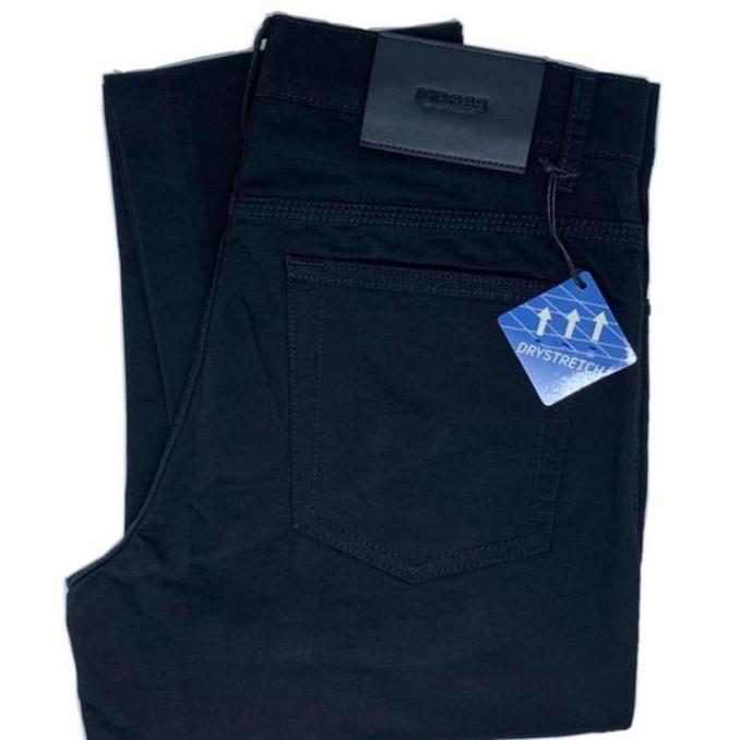 Zg Boss Celana Jeans Stretch Pria Warna Hitam (Super Black)