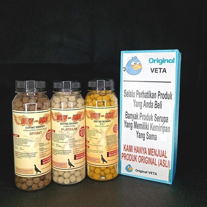 PROMO DISKON - BTF INA DOPING MERPATI STAMINA STRONG PLATINUM, SPRINT, 3 IN 1 VITAMIN