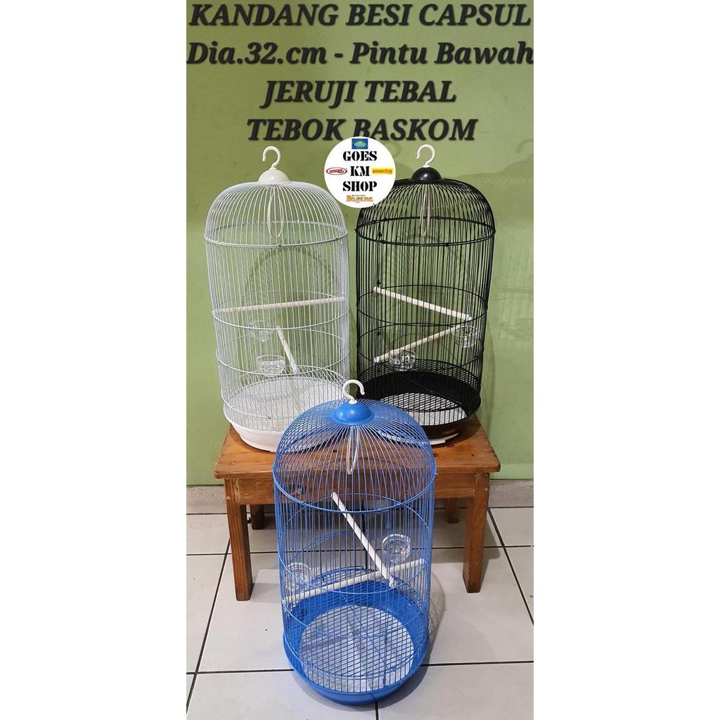 TERBARU - KANDANG BESI BULAT CAPSUL NAVO JERUJI TEBAL LOVEBIRD KONIN ROBIN