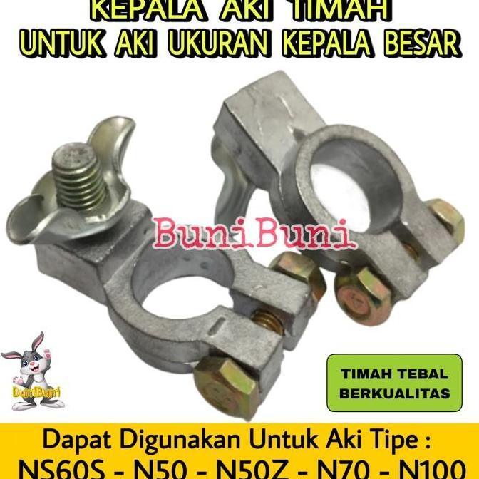 Kepala Aki TIMAH NS70 - Terminal Klem Aki Mobil BESAR NS70