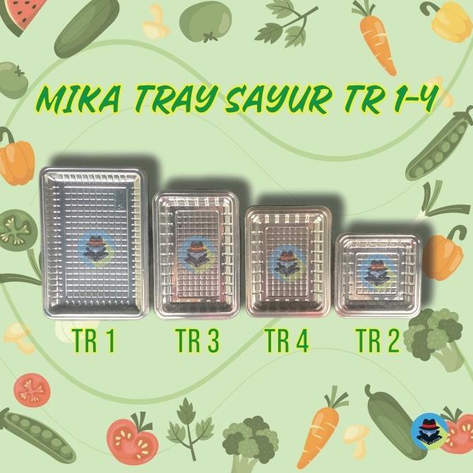 (2000 pcs) Mika Tray Plastik Sayur dan Buah TR 1 2 3 4 5 6 Tebal Alas Sayur dan Buah --- Hanya Alas