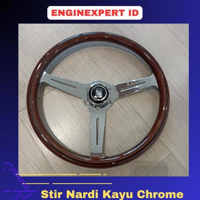 Steer / Stir Mobil Stir Nardi Kayu Palang Chrome Premium