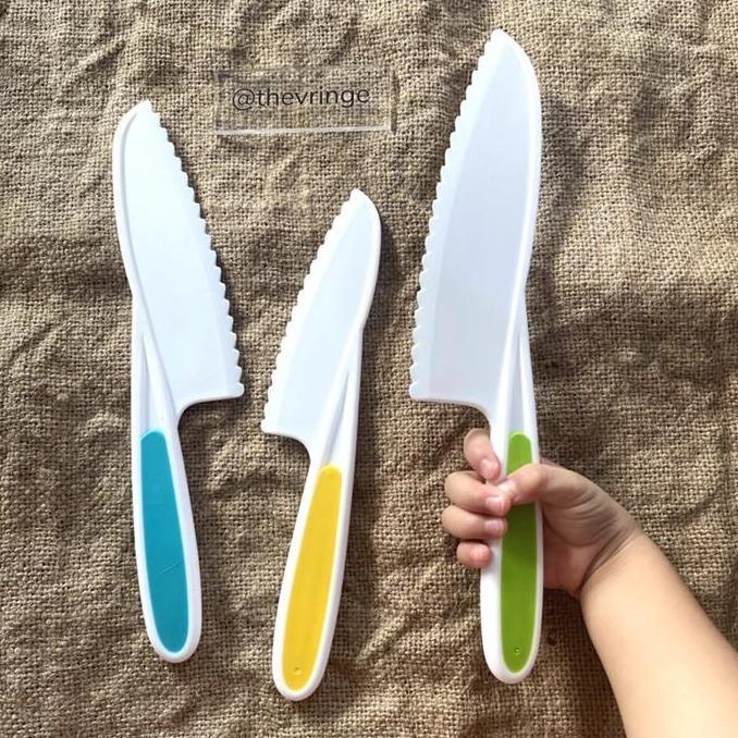 Pisau Anak Set isi 3 Kids Knives / Plastic Knife Pisau Dapur Anak