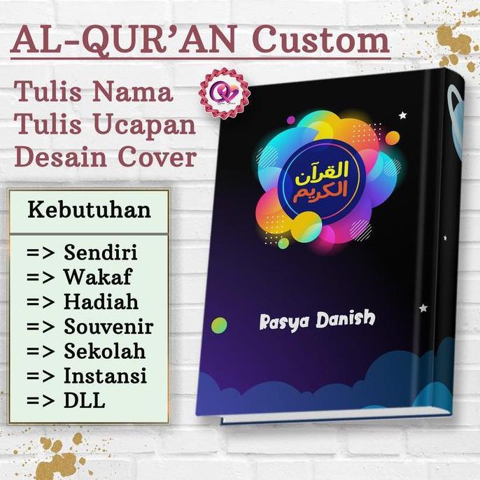 Al Quran Custom Nama Anak Quran Custom A5 Sedang Quran Custom A6 kecil