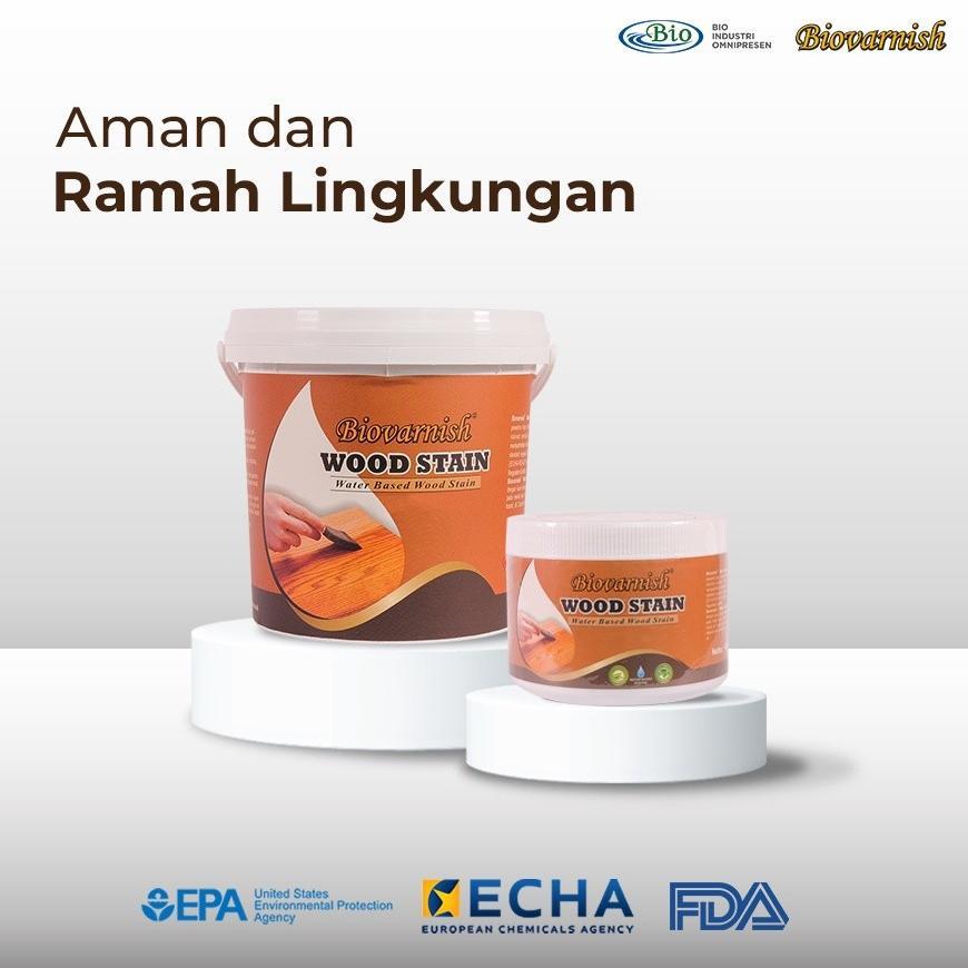 Cat Plitur Politur Pelitur Kayu 1Kg - Biovarnish Wood Stain Waterbased Woodstain