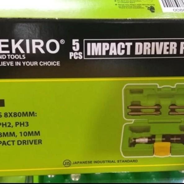 IMPACT DRIVER SET TEKIRO 1/2" / OBENG KETOK TEKIRO 5 PCS