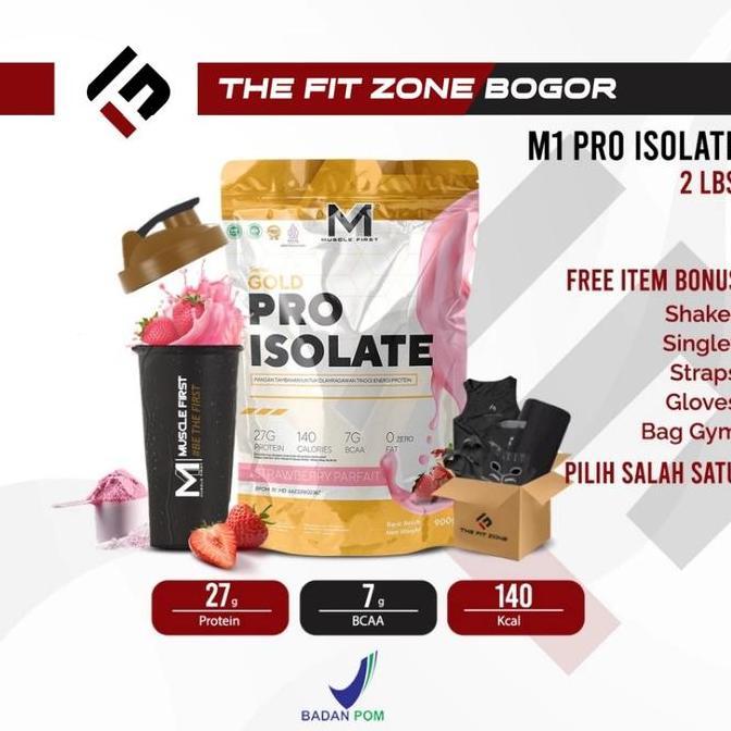 M1 Muscle First Gold Pro Isolate 2 Lbs BPOM Whey Protein Isolate