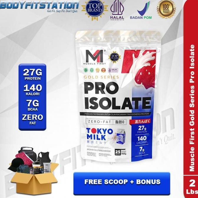 Muscle First Gold Pro Isolate 2 Lbs - Susu Whey Tinggi Protein M1 musclefirst bodyfit bodyfitstation
