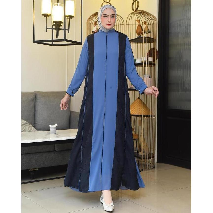 Kamila Dress [Ld110 Pb140] | Dress Abaya Haji Umroh Wanita Panjang Elegan Raya Collection 030