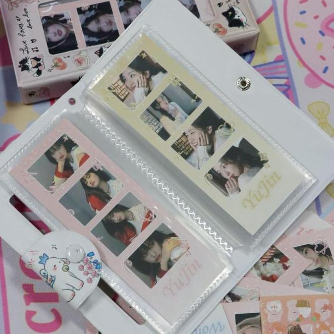 INS Style Empat Grid 4 Potongan Album Foto Kartu Koleksi Buku Idola Kartu Foto Binder 4 Grid Penyimp