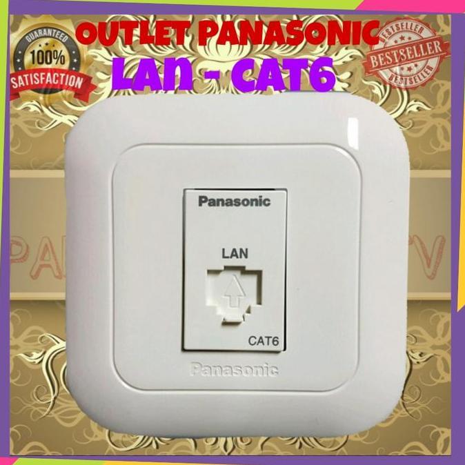 NEW OUTLET DATA CAT6 PANASONIC +FRAME STOPKONTAK RJ45 CAT6