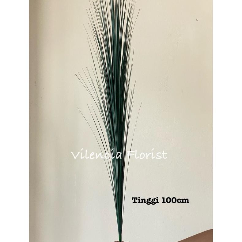 Rumput kucai palsu plastik artificial imitasi dekorasi 100cm