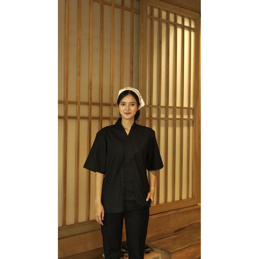 Kappabashi" Style Chef Jacket / Seragam Kitchen Unisex / Aksara Chef Jacket / Baju Chef / Baju Koki