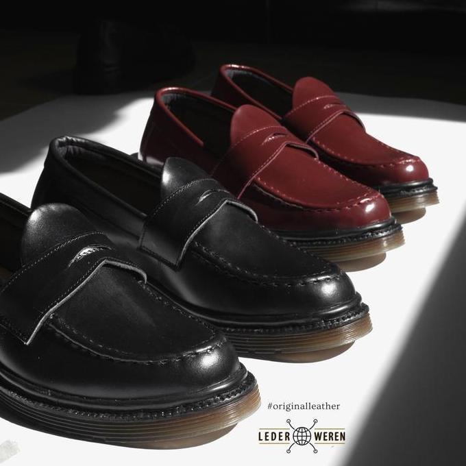 Sepatu Loafer Pria - Leder Penny Loafer - Lederweren