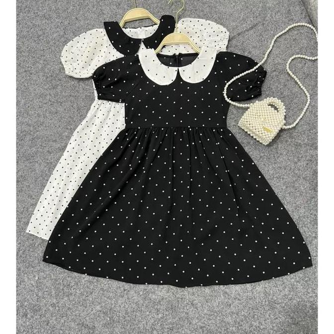 dress wednesday addams cosplay anak