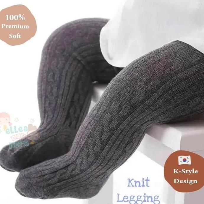 [Elleaandnore] Legging Knit Bayi Impor Celana Panjang Rajut Bayi
