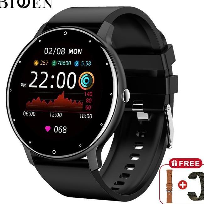 Biden Smart Watch Pria Full Touch Screen Phone Wireless Charge
