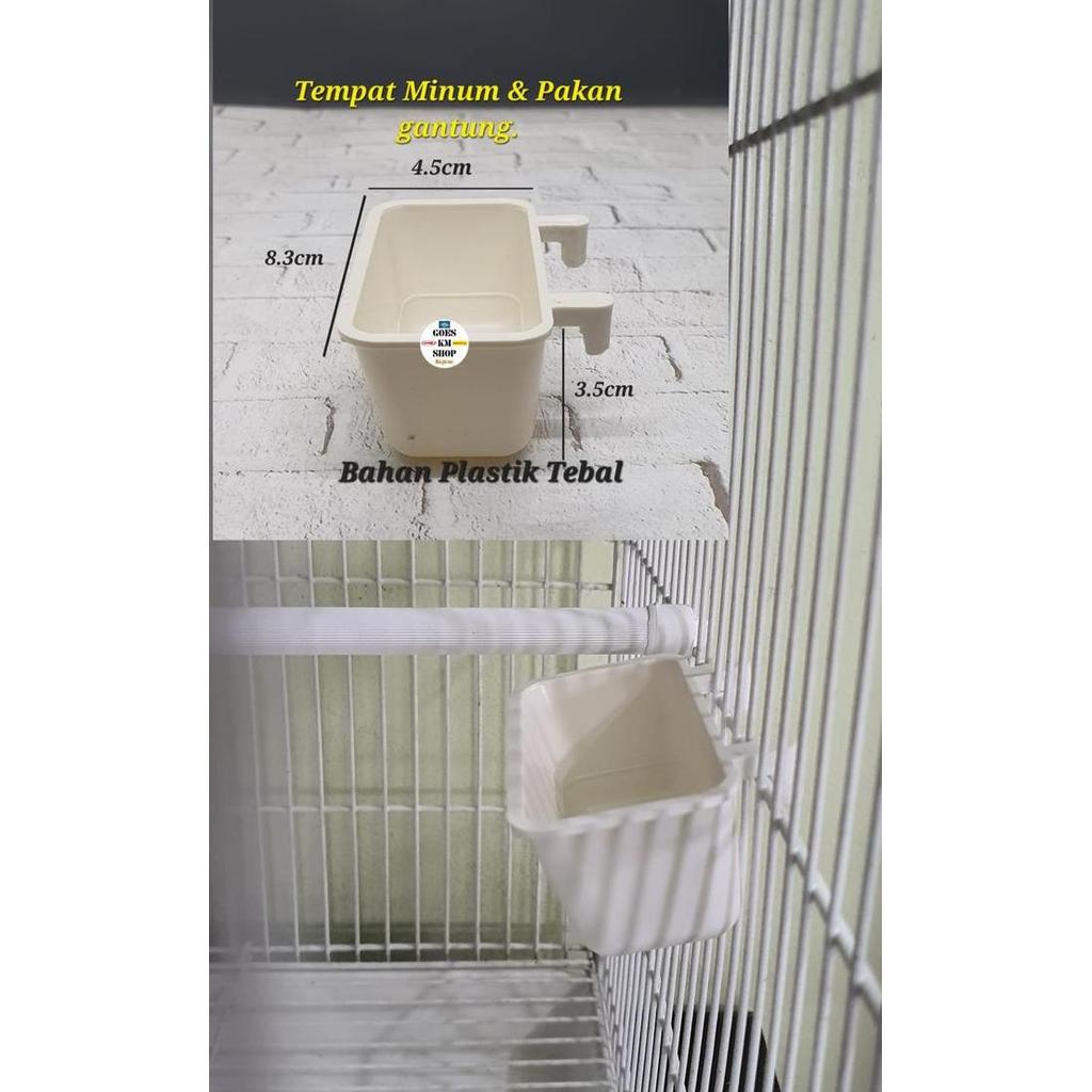 UNIQUE CEPUK KOTAK WADAH TEMPAT PAKAN MINUM BURUNG
