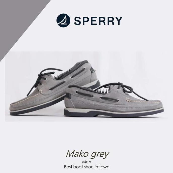 Sepatu Boatshoe Sperry Topsider Mako Grey Original
