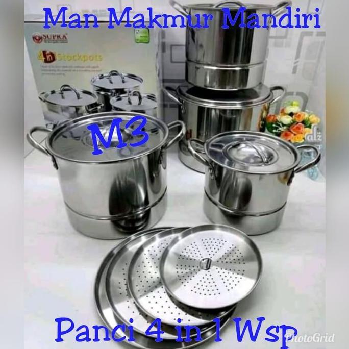 PANCI STOCK POT STEAMER SUPRA 4 IN 1 / PANCI STEAMER SUPRA