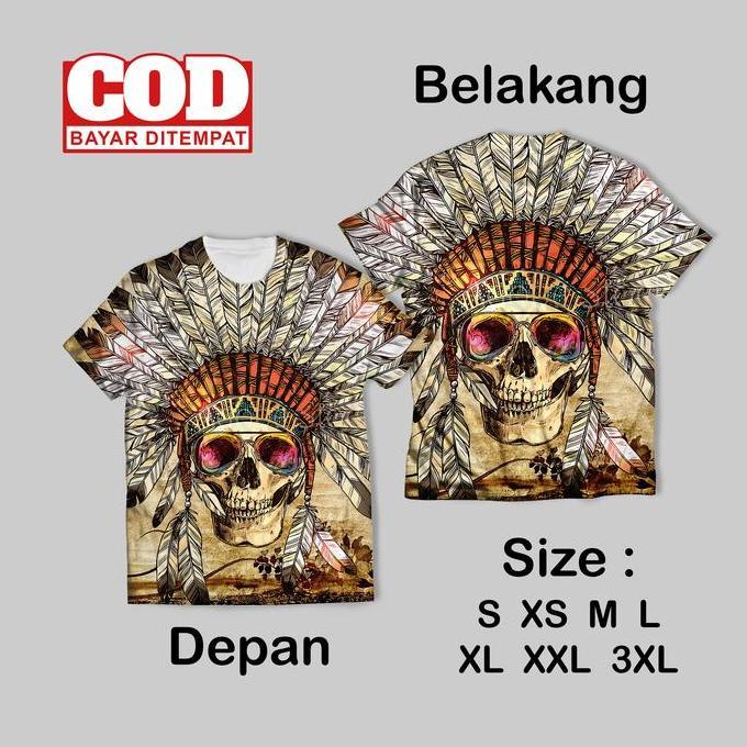 Kaos FullPrint Apache Indian Etnic AOP