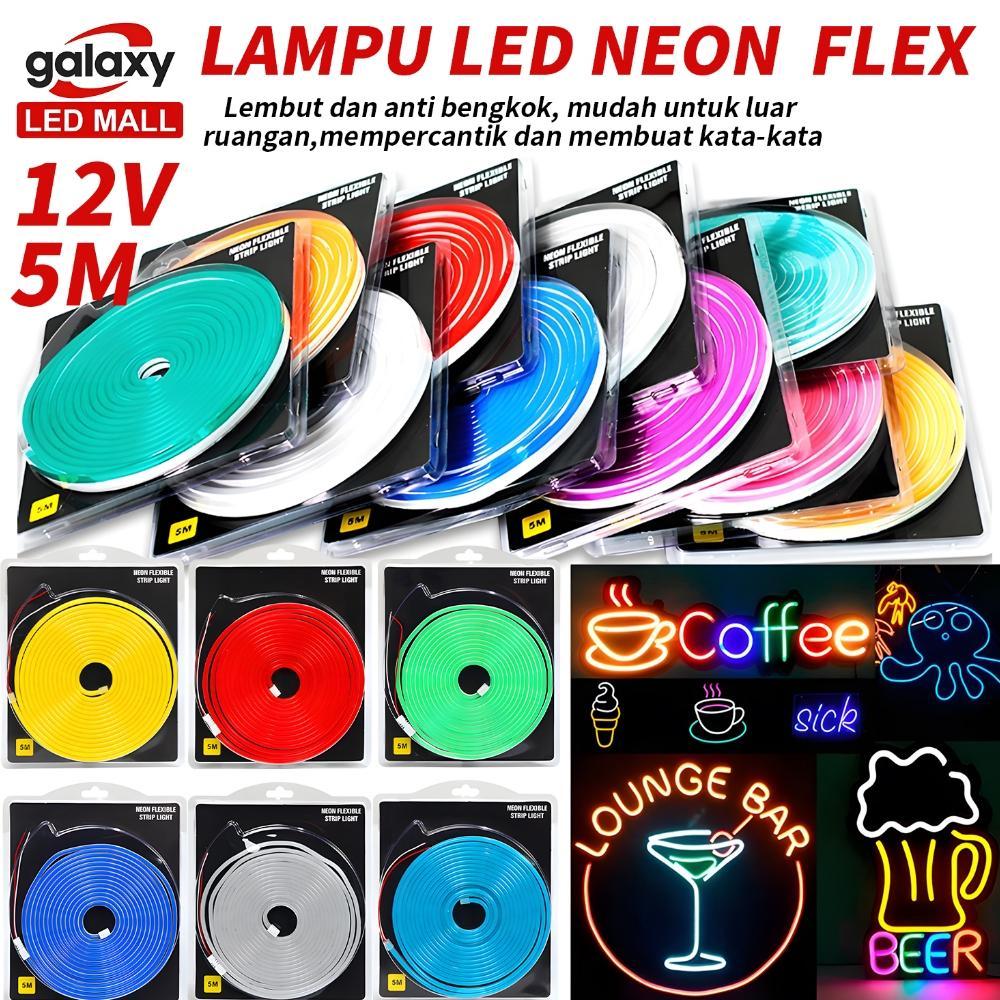 NEON FLEX LAMPU LED STRIP SELANG 12V PANJANG 5M 12V KUALITAS SUPER BAGUS NEON BOX AD SPANDUK