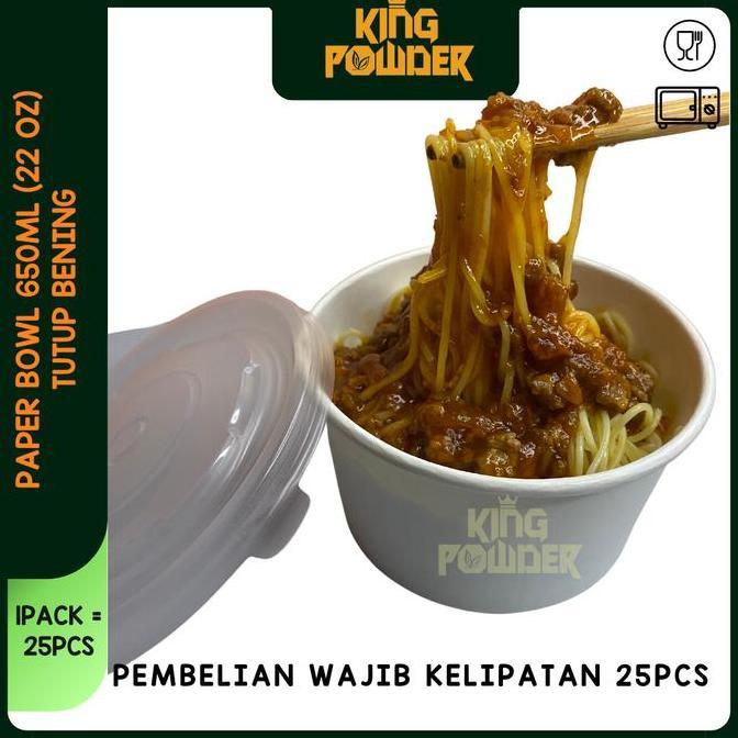 Paper Bowl 360ml/500/650/800/RiceBowl/Tempat Nasi/Box Nasi BOWL+LID