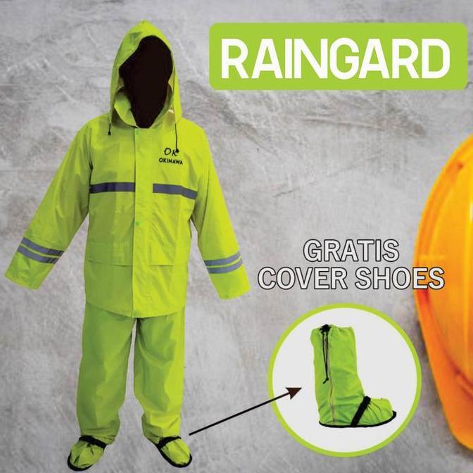 RAINGARD JAS HUJAN JAKET BAJU CELANA STELAN HIJAU